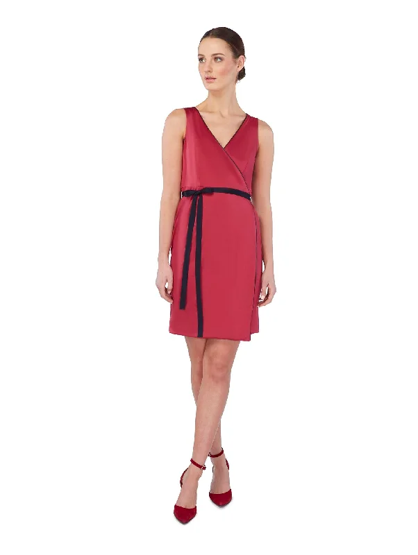 VANDA | Reversible Wrap Dress | Navy & Red