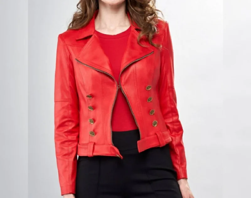 Solid Vegan Jacket Scarlet