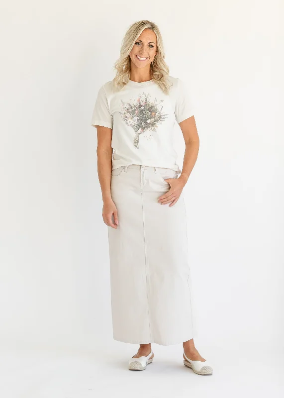 Stella Cloud Denim Maxi Skirt