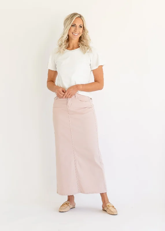 Stella Rose Denim Maxi Skirt